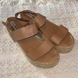 Steve Madden tan strappy espadrille sandals * sz 8.5